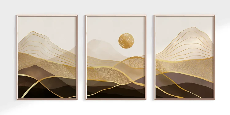 zestaw_abstract mountains_zlote ramki.webp
